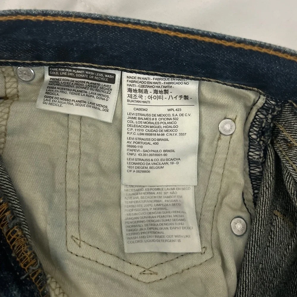 Levis 527 Slim Bootcut Jeans Mens 32x34 Dark Wash Blue Western Denim 05527-0501 - Picture 5 of 9